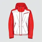 bright red winter jacket image